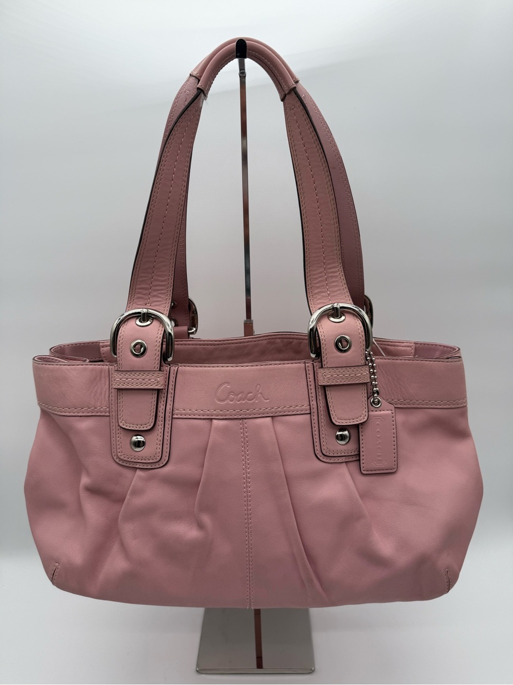 COACH SOHO PLEATED SATCHEL ROSE PINK